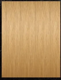 Straight-grain oak appearance · Flat front